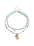 Bohemian Multi Layered Smoky Beaded Pendant Necklace