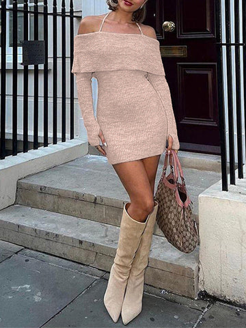 Halter Cutout Backless Bodycon Dress