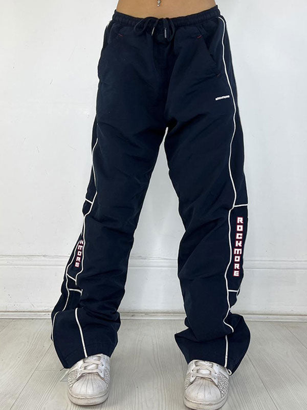 Sporty Letters Elastic Waist Pants