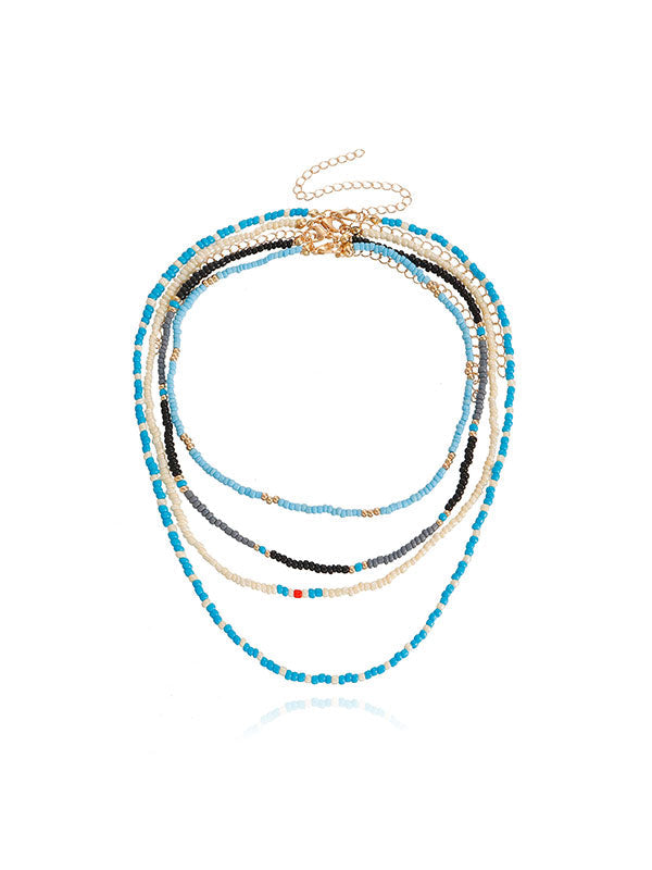 Simple Sweet Beaded Layered Necklace