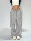 Casual Gray Oversized Sweatpants