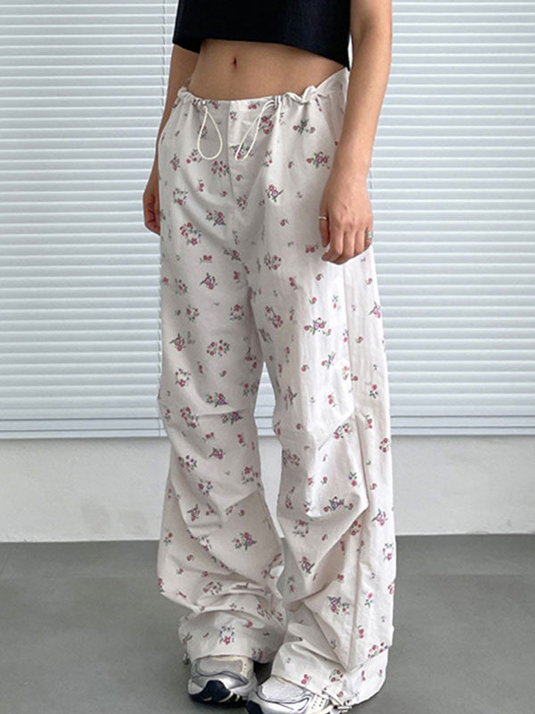 Dopamine Drawstring Floral Cottage Pants