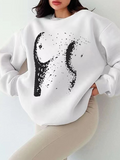 Abstract Print Oversized Sweatshirt -- YKIIY  CLOTHING