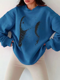 Abstract Print Oversized Sweatshirt -- YKIIY  CLOTHING