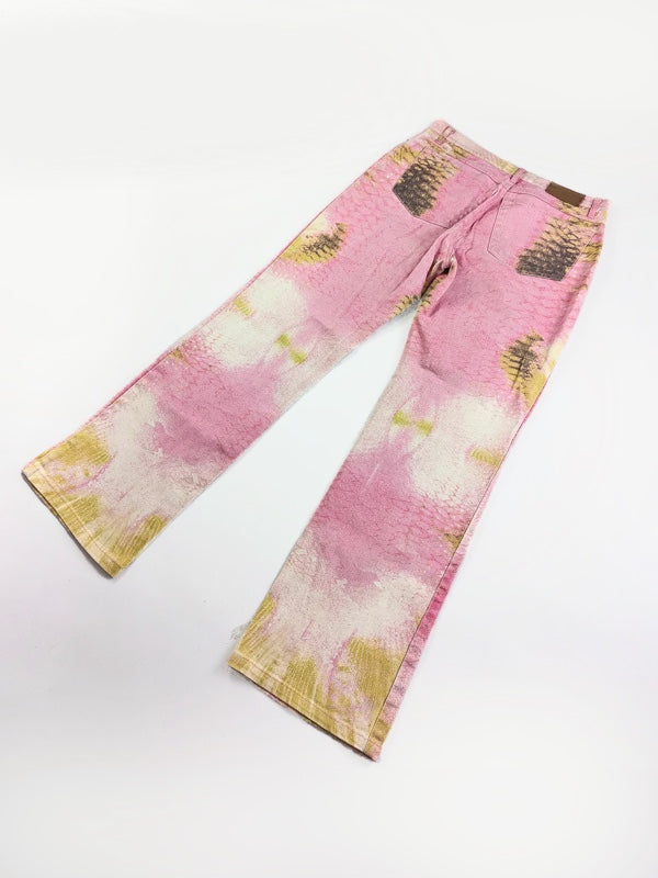 Animal Printed Vintage Denim Pants -- YKIIY  CLOTHING