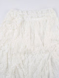 Asymmetric Hem Flounce Lace Skirt -- YKIIY  CLOTHING