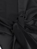 Black Strapless Waist Maxi Dress -- YKIIY  CLOTHING