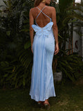 Butterfly Spaghetti Strap Maxi Dress -- YKIIY  CLOTHING