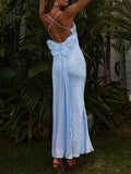 Butterfly Spaghetti Strap Maxi Dress -- YKIIY  CLOTHING