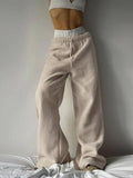 Casual All-match Lambswool Banded Pants -- YKIIY  CLOTHING