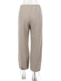 Casual All-match Lambswool Banded Pants -- YKIIY  CLOTHING