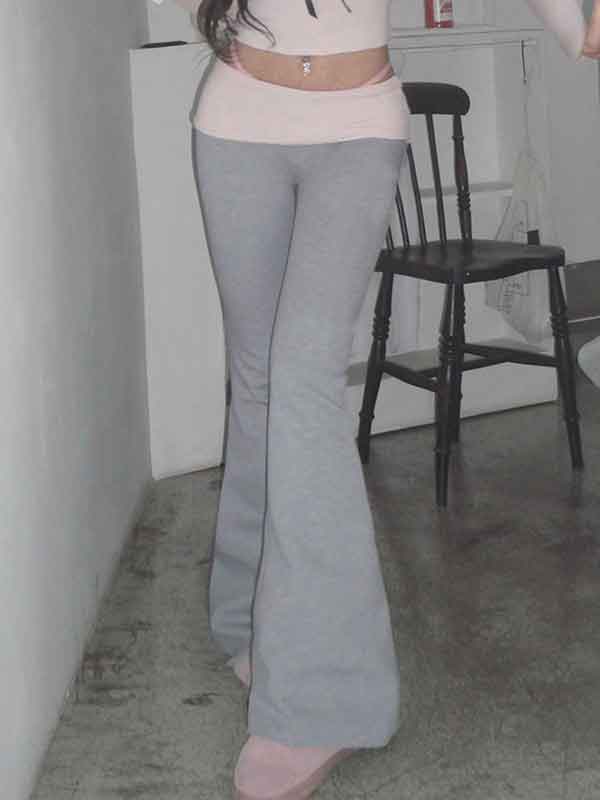 Casual Color Block Flared Pants -- YKIIY  CLOTHING