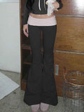 Casual Color Block Flared Pants -- YKIIY  CLOTHING