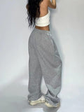 Casual Gray Oversized Sweatpants -- YKIIY  CLOTHING