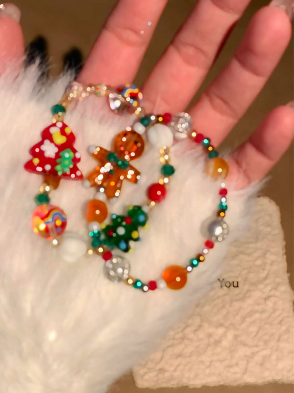 Christmas Beaded Bracelet -- YKIIY  CLOTHING