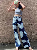 Color Block Animal Printed Jeans -- YKIIY  CLOTHING