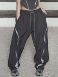 Cool Elastic Waist Color Block Cozy Pants -- YKIIY  CLOTHING