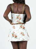 Ditsy Floral Exposed Navel Two Piece Set -- YKIIY  CLOTHING