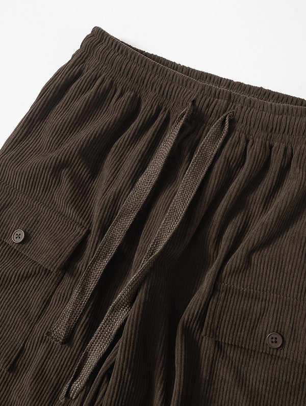 Drawstring Elastic Waist Cargo Pants -- YKIIY  CLOTHING