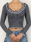 Exposed Navel Off Shoulder T-Shirt -- YKIIY  CLOTHING