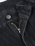 Frayed Trim Kangaroo Pocket Jeans -- YKIIY  CLOTHING