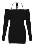 Halter Cutout Backless Bodycon Dress -- YKIIY  CLOTHING