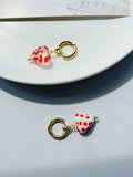 Heart Printed Lolita Earrings -- YKIIY  CLOTHING