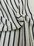 Lapel Striped Zipper Knitted Sweaters -- YKIIY  CLOTHING