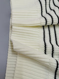 Lapel Striped Zipper Knitted Sweaters -- YKIIY  CLOTHING