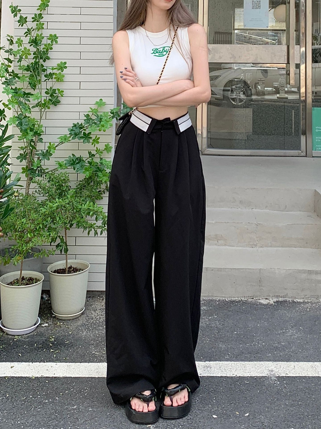 Leisure Day Straight Leg Pants -- YKIIY  CLOTHING