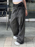 Light Wash Zipper Button Denim Pants -- YKIIY  CLOTHING