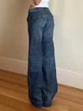 Low-rise Casual Gradient Straight Wide-leg Jeans -- YKIIY  CLOTHING