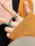 Macaron Enamel Stacking Rings -- YKIIY  CLOTHING