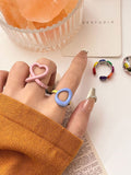 Macaron Enamel Stacking Rings -- YKIIY  CLOTHING