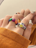 Macaron Enamel Stacking Rings -- YKIIY  CLOTHING