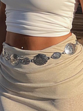 Metal Engraved Chain Belt -- YKIIY  CLOTHING