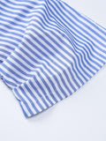 Off shoulder Striped Irregular Crop Top Shorts Two-piece Set -- YKIIY  CLOTHING