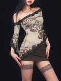 One Shoulder Decorative Lace T-Shirt -- YKIIY  CLOTHING