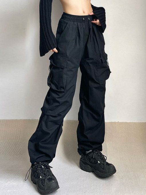 Oversized Cargo Parachute Pants -- YKIIY  CLOTHING