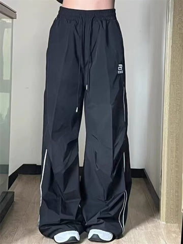 Parachute Wide Leg Track Pants -- YKIIY  CLOTHING