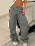 Plain Drawstring Elastic Waist Pants -- YKIIY  CLOTHING