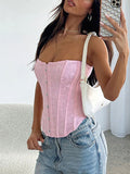 Plain Strapless Push Up Corset Top -- YKIIY  CLOTHING