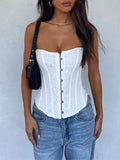 Plain Strapless Push Up Corset Top -- YKIIY  CLOTHING