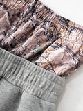 Print Double Waist Tie Casual Straight Leg Sports Pants -- YKIIY  CLOTHING