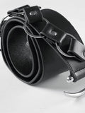 Punk Leather Belt with Metal Buckle -- YKIIY  CLOTHING