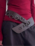 Punk Leather Belt with Metal Buckle -- YKIIY  CLOTHING