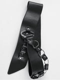 Punk Leather Belt with Metal Buckle -- YKIIY  CLOTHING