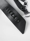 Punk Leather Belt with Metal Buckle -- YKIIY  CLOTHING