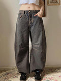 Ripped Banana Jeans Blue Casual Trendy Loose Jeans -- YKIIY  CLOTHING