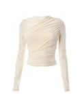 See Through Plain Cross Blouse -- YKIIY  CLOTHING